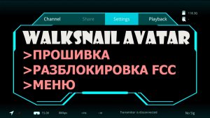 Walksnail Avatar: Меню, Разблокировка, Прошивка