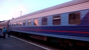 Прибытие поезда Москва-Лабытнанги на станцию Ухта