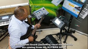KETRON AJAMSONIC SD40 - New Country Style demo + Performing with Bass pedals & Midi Guitar