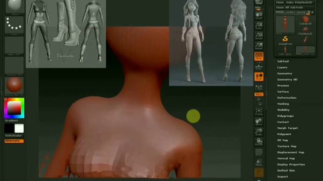 Zbrush пробую создать персонажа девушку часть 2 (делаю черновую обработку) смотреть онлайн