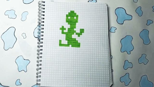 Рисуем Ящерицу по клеточкам/Рисование по клеточкам смотреть онлайн