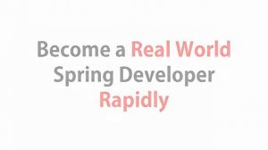 Great discount now on "Become a Real World Spring Developer Rapidly"