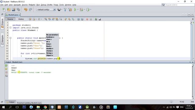 Stack And Queue in java