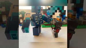 Майнкрафт Лего база меча против хранителя #warden #lego #Minecraft #stopmotion