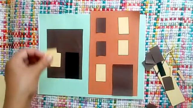 Прямоугольный город / Аппликации из геометрических фигур смотреть онлайн