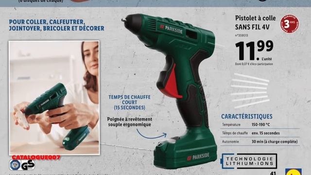 LIDL PARKSIDE CATALOGUE BRICOLAGE ARRIVAGE DE LA SEMAINE DU 1ER AOÛT 2022 смотреть онлайн