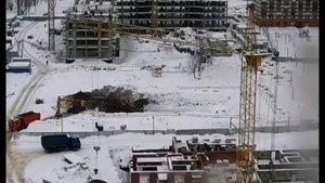 Башенный кран КБ-408.Работа грейфером. Tower crane KB-408.Work with a grapple.