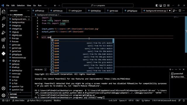 Remove Background using Python....BANK OF KNOWLEDGE (HINDI).