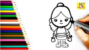 Как нарисовать Тока Бока.Просто рисовать Тока Бока#милыерисунки