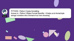 PYTHON : Python 3 bytes formatting