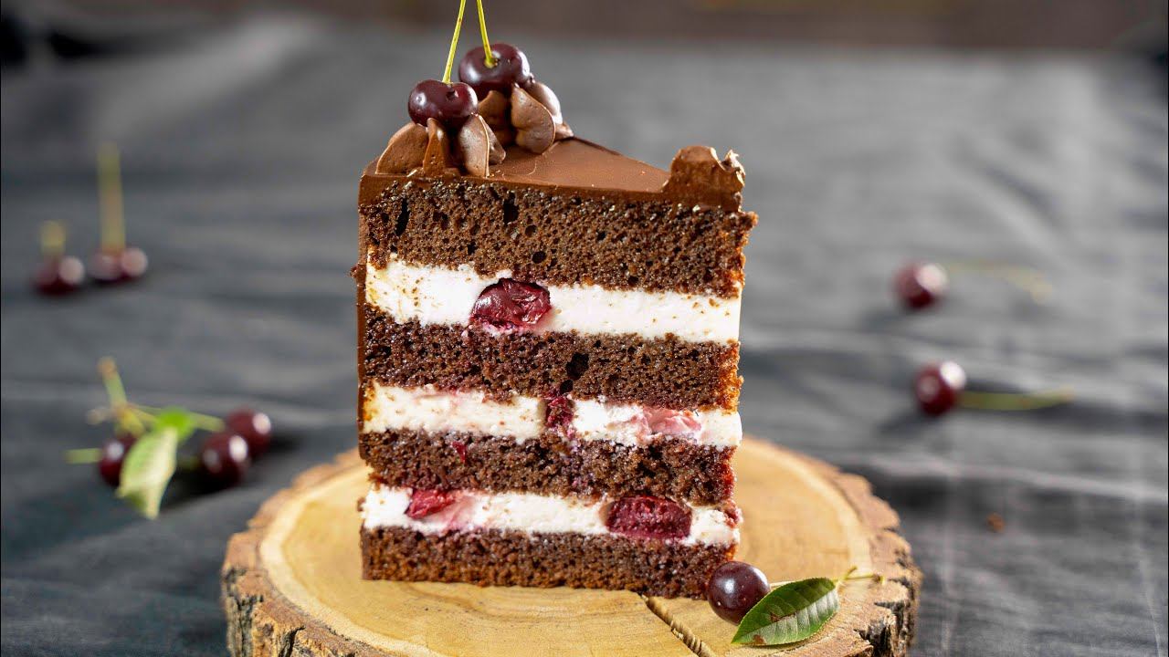 "ЧЁРНЫЙ ЛЕС" (Шварцвальд) СОЧНЫЙ, ШОКоладно - ВИШНёвый торт - Я - ТОРТодел!