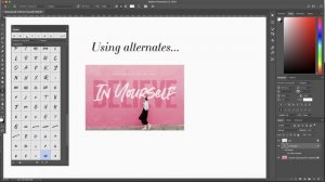 How to use Summer Loving SVG fonts in Photoshop CC 2018