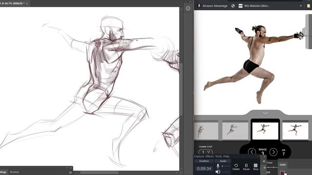 Gesture and Anatomy process example