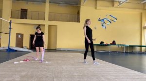 Предметная подготовка с лентой для гимнасток с СД