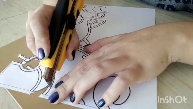 Новогодние вытынанки. Техника выполнения.