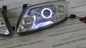 Передние фары Лада Гранта (линза,би-ксенон)(хромированные).