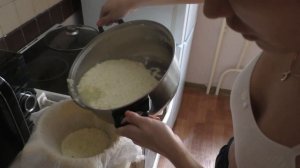Домашний сыр. Сыр на кефире и молоке. Домашняя кухня.