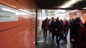 Переход между "Косино" и "Лермонтовским проспектом" будним утром