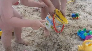 ДЕТИ на МОРЕ Играем с машинками на песке на море!