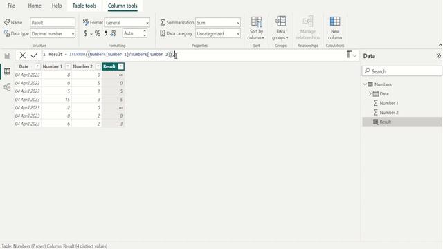 How to Replace INFINITY with 0 (Zero) in Power BI