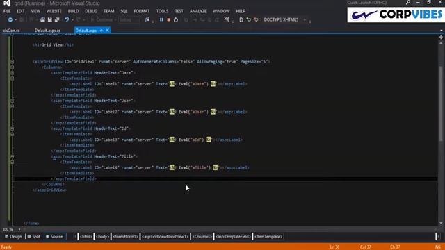 Gridview - Pagination, page index first and last button with Asp.net Tutorial with C#.net (हिन्दी)