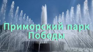 Приморский парк Победы в Санкт-Петербурге. Фонтан, белка, чубушник, орех, пруды, утки с утятами