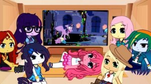 MLP Equestria girls reacts to fnf x pibby to concept song | vs twilight sparkle || •zeinx• ||
