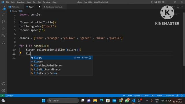 Create Gorgeous Flowers Today. #pythonprogramming #python code  The source code in description....?