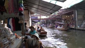 Рынок на воде, плавучие рынки и цены в Бангкоке, Таиланд