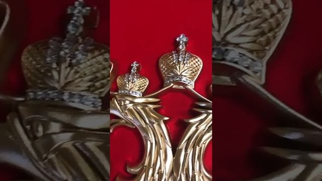 Герб России а помещение со стразами. ООО Золотая сфера 8 985 643 4880