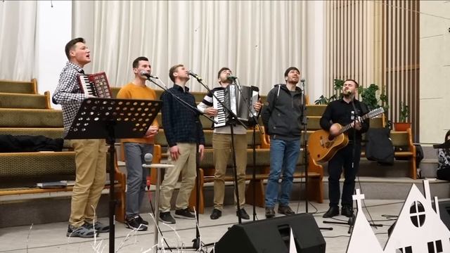 15.01.2023 Вечернее служение в церкви Ковчег, г. Бельцы. Участие братьев из Михайловки