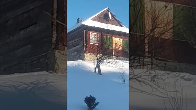 СТАРЫЙ КАРПАТСКИЙ ДОМИК НА ГОРЕ В п.СЛАВСКОМ /OLD CARPATHIAN HOUSE ON THE MOUNTAIN IN SLAVSKY