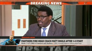 INCREDIBLE OR NOT?! Stephen A. & Michael Irvin react to Matt Rhule being fired! | First Take