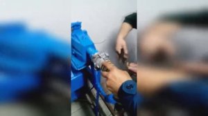 Станок для навязки пожарных рукавов. & Machine for putting fire hoses.