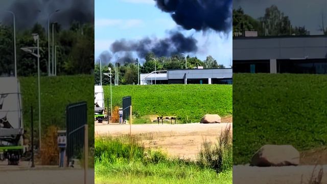 видео крушения учебно-боевого самолета Leonardo M-346 Master ВВС Польши на аэродроме в Гдыне