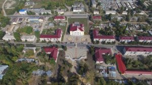 Летний городской пейзаж с небес на Данков