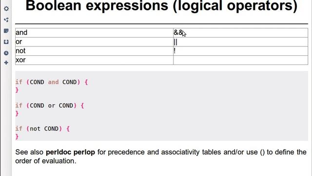 Beginner Perl Maven tutorial: 2.11 - Logical Operators смотреть онлайн