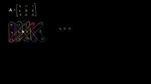 Вычисление определителя матрицы 3х3 (первый способ)