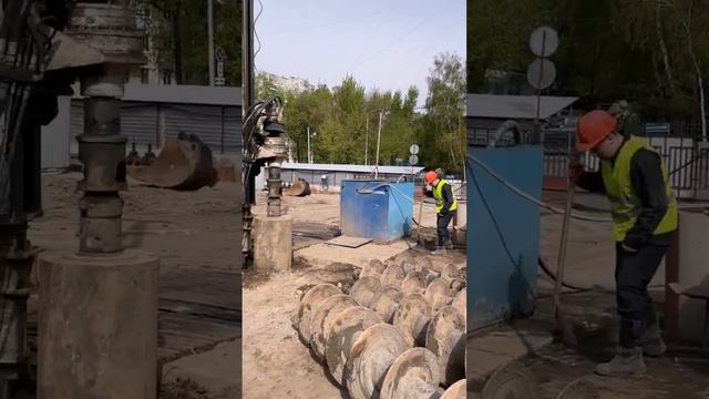 🚧 Котлован строящегося здания. Колонковое бурение. Откачка грунтовых вод 🤖