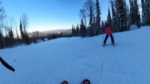 Шерегеш 22 Лена сектор Б первый спуск