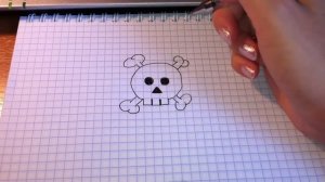 Простые рисунки #44. Самый простой способ нарисовать череп. / Skull