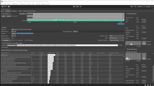 Profile Analyzer Walkthrough & Tutorial ｜ Unity