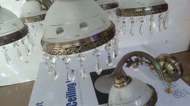 Комплект! Бра и подвесная Люстра 5 ламп 5 плафонов! смотреть онлайн