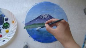 Как нарисовать ВЕСЕННИЙ ГОРНЫЙ ПЕЙЗАЖ АКРИЛОМ