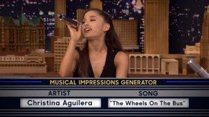 Wheel of Musical Impressions with Ariana Grande/ Ариана Гранде  The Tonight Show  Jimmy Fallon