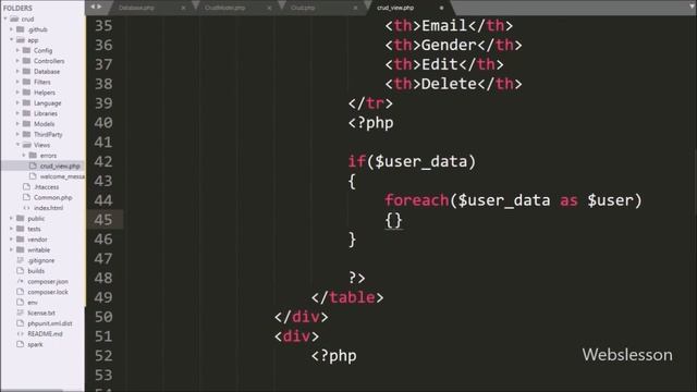 Codeigniter 4 CRUD Tutorial - Fetch Data from Mysql Database