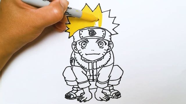 Как нарисовать наруто . Рисуем и раскрашиваем смотреть онлайн