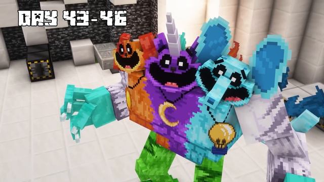 I Survived 100 Days as SMILING CRITTERS in Minecraft! смотреть онлайн