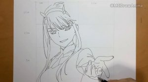 How to Draw Zero Two From Darling in the FRANXX | step by step | Easy to draw | draw anime |Zero Tw