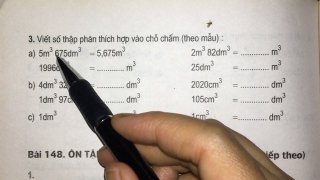Bài 147: Ôn tập về đo thể tích (trang 85). Vở bài tập toán lớp 5 tập 2 смотреть онлайн